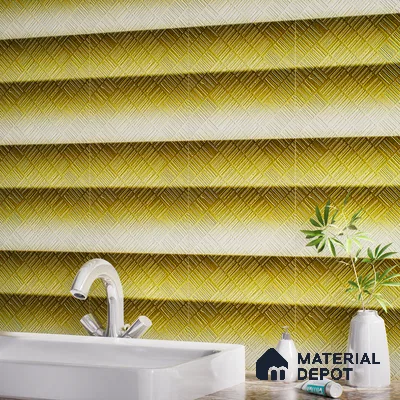 Highlighter Tiles  Tile TL 07255 C Roxy 8001 GLM (Gold) 1 ft x 1 ft Ceramic Matte Finish - 9 mm  | 2 mm Spacer is Mandatory (Sample)